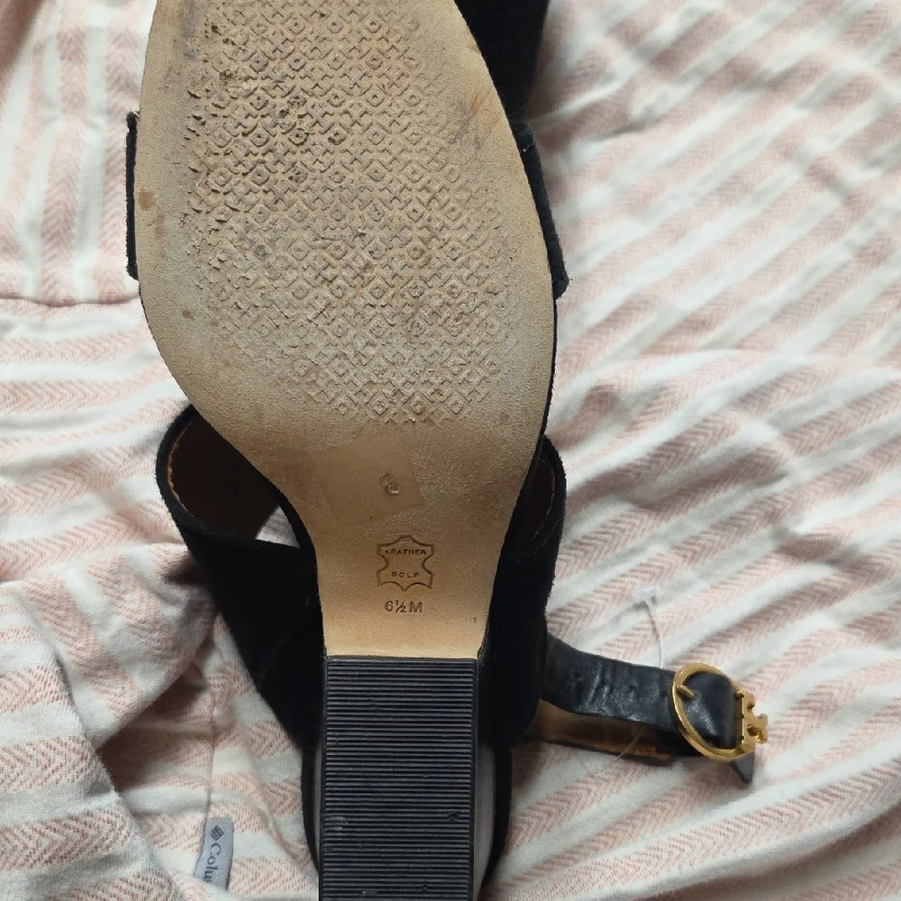 Tory Burch Black Heeled Sandals - Picture 2 of 2